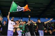 9 September 2022; Cork City supporters celebrate after their side's victory in the SSE Airtricity League First Division match between Waterford and Cork City at RSC in Waterford. Photo by Michael P Ryan/Sportsfile