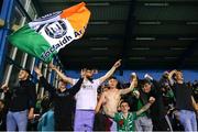 9 September 2022; Cork City supporters celebrate after their side's victory in the SSE Airtricity League First Division match between Waterford and Cork City at RSC in Waterford. Photo by Michael P Ryan/Sportsfile