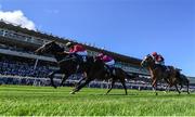 10 September 2022; I'm A Gambler, with Tom Marquand up, on their way to winning the Irish Stallion Farms EBF Sovereign Path Handicap on day one of the Longines Irish Champions Weekend at Leopardstown Racecourse in Dublin. Photo by Seb Daly/Sportsfile