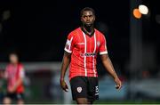 9 September 2022; Sadou Diallo of Derry City during the SSE Airtricity League Premier Division match between Derry City and Bohemians at The Ryan McBride Brandywell Stadium in Derry. Photo by Ramsey Cardy/Sportsfile
