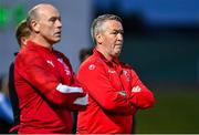 10 September 2022; East Kerry manager Jerry O'Sullivan, right, and selector Seamus Moynihan during the Kerry County Senior Football Championship Round 1 match between Kerins O'Rahilly's and East Kerry at Austin Stack Park in Tralee, Kerry. Photo by Brendan Moran/Sportsfile