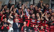 11 September 2022; Ballygunner joint captains Ian Kenny, left, and Dessie Hutchinson lift the cup after the Waterford County Senior Hurling Championship Final match between Mount Sion and Ballygunner at Walsh Park in Waterford. Photo by Sam Barnes/Sportsfile