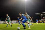 11 September 2022; Barry McNamee of Finn Harps in action against Neil Farrugia of Shamrock Rovers during the SSE Airtricity League Premier Division match between Shamrock Rovers and Finn Harps at Tallaght Stadium in Dublin. Photo by Ramsey Cardy/Sportsfile