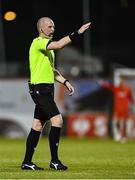 8 September 2022; Referee Ivar Orri Kristjansson during the UEFA Europa Conference League Group F match between Shamrock Rovers and Djurgården at Tallaght Stadium in Dublin. Photo by Eóin Noonan/Sportsfile