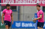 12 September 2022; Rob Russell, right, and Max O'Reilly during a Leinster Rugby squad training session at Energia Park in Dublin. Photo by Brendan Moran/Sportsfile
