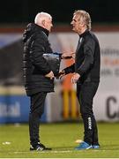 11 September 2022; Finn Harps manager Ollie Horgan, right, and assistant manager Gavin Dykes after the SSE Airtricity League Premier Division match between Shamrock Rovers and Finn Harps at Tallaght Stadium in Dublin. Photo by Ramsey Cardy/Sportsfile