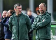 13 September 2022; Ireland women's head coach Greg McWilliams and men's assistant coach Mike Catt during a Munster Rugby squad training session at the University of Limerick in Limerick. Photo by Harry Murphy/Sportsfile