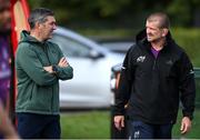 13 September 2022; Ireland women's head coach Greg McWilliams and Munster head coach Graham Rowntree during a Munster Rugby squad training session at the University of Limerick in Limerick. Photo by Harry Murphy/Sportsfile