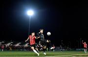 13 September 2022; Paddy Kirk of Sligo Rovers in action against Ronan Boyce of Derry City during the SSE Airtricity League Premier Division match between Derry City and Sligo Rovers at The Ryan McBride Brandywell Stadium in Derry. Photo by Ramsey Cardy/Sportsfile