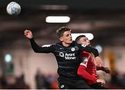 13 September 2022; Paddy Kirk of Sligo Rovers in action against Ryan Graydon of Derry City during the SSE Airtricity League Premier Division match between Derry City and Sligo Rovers at The Ryan McBride Brandywell Stadium in Derry. Photo by Ramsey Cardy/Sportsfile