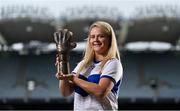14 September 2022; Laois goalkeeper Eimear Barry with her 2022 ZuCar Golden Glove award, at Croke Park, in Dublin. Eimear’s brilliant save to deny Wexford’s Aisling Murphy in the TG4 All-Ireland Intermediate Final won the popular vote on the Ladies Gaelic Football Association website. ZuCar are also the LGFA’s Performance Partner, and sponsors of the All-Ireland Ladies Minor Football Championships and the LGFA’s Gaelic4Teens programme. Photo by Seb Daly/Sportsfile