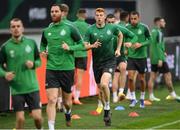 14 September 2022; Rory Gaffney during a Shamrock Rovers training session at KAA Gent Stadium in Gent, Belgium. Photo by Stephen McCarthy/Sportsfile