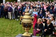 14 September 2022; A general view as The Aga Khan trophy is brought to Tuamgraney, Clare, following Ireland's victory in the Longines FEI Jumping Nations Cup at the Dublin Horse Show. Photo by Sam Barnes/Sportsfile