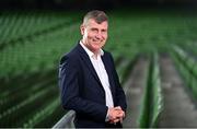 15 September 2022; Manager Stephen Kenny stands for a portrait before a Republic of Ireland squad announcement at the Aviva Stadium in Dublin. Photo by Seb Daly/Sportsfile