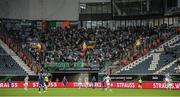 15 September 2022; Shamrock Rovers supporters during the UEFA Europa Conference League Group F match between Gent and Shamrock Rovers at KAA Gent Stadium in Gent, Belgium. Photo by Stephen McCarthy/Sportsfile