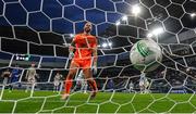 15 September 2022; Shamrock Rovers goalkeeper Alan Mannus watches the ball hit the net for the third Gent goal during the UEFA Europa Conference League Group F match between Gent and Shamrock Rovers at KAA Gent Stadium in Gent, Belgium. Photo by Stephen McCarthy/Sportsfile