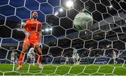 15 September 2022; Shamrock Rovers goalkeeper Alan Mannus watches the ball go past him for the third Gent goal during the UEFA Europa Conference League Group F match between Gent and Shamrock Rovers at KAA Gent Stadium in Gent, Belgium. Photo by Stephen McCarthy/Sportsfile