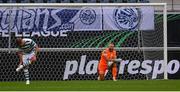 15 September 2022; Shamrock Rovers goalkeeper Alan Mannus after conceding his side's second goal during the UEFA Europa Conference League Group F match between Gent and Shamrock Rovers at KAA Gent Stadium in Gent, Belgium. Photo by Stephen McCarthy/Sportsfile