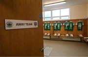 16 September 2022; The Cork City dressing room before the SSE Airtricity League First Division match between Galway United and Cork City at Eamonn Deacy Park in Galway. Photo by Ramsey Cardy/Sportsfile