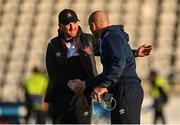 16 September 2022; Dundalk head coach Stephen O'Donnell, left, and Waterford head coach Danny Searle before the Extra.ie FAI Cup Quarter-Final match between Waterford and Dundalk at the RSC in Waterford. Photo by Ben McShane/Sportsfile
