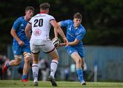 16 September 2022; Charlie Tector of Leinster in action against Jamie Macartney of Ulster during the A Interprovinical match between Leinster A and Ulster A at Templeville Road in Dublin. Photo by Brendan Moran/Sportsfile