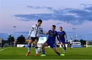 16 September 2022; Steven Bradley of Dundalk in action against Niall O'Keeffe of Waterford during the Extra.ie FAI Cup Quarter-Final match between Waterford and Dundalk at the RSC in Waterford. Photo by Ben McShane/Sportsfile