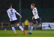 16 September 2022; Paul Doyle of Dundalk celebrates after scoring his side's first goal during the Extra.ie FAI Cup Quarter-Final match between Waterford and Dundalk at the RSC in Waterford. Photo by Ben McShane/Sportsfile