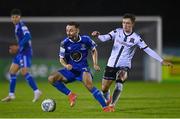 16 September 2022; Shane Griffin of Waterford in action against Alfie Lewis of Dundalk during the Extra.ie FAI Cup Quarter-Final match between Waterford and Dundalk at the RSC in Waterford. Photo by Ben McShane/Sportsfile
