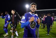 16 September 2022; Yassine En-Neyah of Waterford celebrates after the Extra.ie FAI Cup Quarter-Final match between Waterford and Dundalk at the RSC in Waterford. Photo by Ben McShane/Sportsfile
