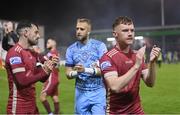 16 September 2022; Mikie Rowe of Galway United celebrates after his side's victory in the SSE Airtricity League First Division match between Galway United and Cork City at Eamonn Deacy Park in Galway. Photo by Ramsey Cardy/Sportsfile
