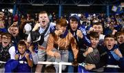 16 September 2022; Waterford supporters celebrate after their side's victory in the Extra.ie FAI Cup Quarter-Final match between Waterford and Dundalk at the RSC in Waterford. Photo by Ben McShane/Sportsfile