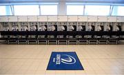 17 September 2022; A general view inside the Leinster dressing room before the United Rugby Championship match between Zebre Parma and Leinster at Stadio Sergio Lanfranchi in Parma, Italy. Photo by Harry Murphy/Sportsfile