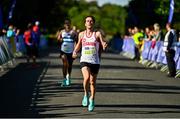 17 September 2022; Daragh O'Reilly of Crusaders AC approaches the finish line to finish eighth at the Irish Life Dublin Half Marathon on Saturday 17th of September in the Phoenix Park, Dublin. Photo by Sam Barnes/Sportsfile