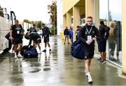 17 September 2022; Nick McCarthy of Leinster arrives before the United Rugby Championship match between Zebre Parma and Leinster at Stadio Sergio Lanfranchi in Parma, Italy. Photo by Harry Murphy/Sportsfile