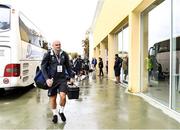 17 September 2022; Rhys Ruddock of Leinster arrives before the United Rugby Championship match between Zebre Parma and Leinster at Stadio Sergio Lanfranchi in Parma, Italy. Photo by Harry Murphy/Sportsfile