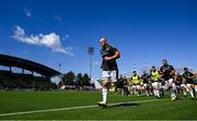 17 September 2022; Leinster captain Rhys Ruddock leads the team around the pitch before the United Rugby Championship match between Zebre Parma and Leinster at Stadio Sergio Lanfranchi in Parma, Italy. Photo by Harry Murphy/Sportsfile