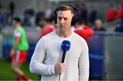 17 September 2022; Former Dublin Senior footballer and RTÉ analyst Philly McMahon at half-time of the Dublin County Senior Club Football Championship Quarter-Final match between Na Fianna and Whitehall Colmcille at Parnell Park in Dublin. Photo by Ben McShane/Sportsfile