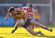 17 September 2022; Brian O'Leary of Na Fianna is tackled by Tadhg Kellett of Whitehall Colmcille during the Dublin County Senior Club Football Championship Quarter-Final match between Na Fianna and Whitehall Colmcille at Parnell Park in Dublin. Photo by Ben McShane/Sportsfile