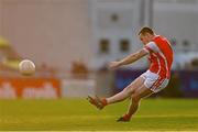 17 September 2022; Con O'Callaghan of Cuala kicks a free during the Dublin County Senior Club Football Championship Quarter-Final match between Kilmacud Crokes and Cuala at Parnell Park in Dublin. Photo by Ben McShane/Sportsfile