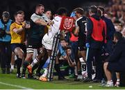 17 September 2022; Players from both sides tussle during the United Rugby Championship match between Ulster and Connacht at Kingspan Stadium in Belfast. Photo by David Fitzgerald/Sportsfile