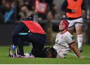 17 September 2022; Tom Stewart of Ulster receives treatment during the United Rugby Championship match between Ulster and Connacht at Kingspan Stadium in Belfast. Photo by David Fitzgerald/Sportsfile