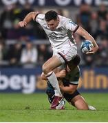 17 September 2022; Jacob Stockdale of Ulster is tackled by Tom Farrell of Connacht during the United Rugby Championship match between Ulster and Connacht at Kingspan Stadium in Belfast. Photo by David Fitzgerald/Sportsfile