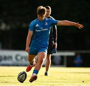 16 September 2022; Matthew Lynch of Leinster kicks a penalty during the A Interprovinical match between Leinster A and Ulster A at Templeville Road in Dublin. Photo by Brendan Moran/Sportsfile