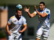 17 September 2022; Max Deegan, right, and Ross Molony of Leinster during the United Rugby Championship match between Zebre Parma and Leinster at Stadio Sergio Lanfranchi in Parma, Italy. Photo by Harry Murphy/Sportsfile