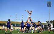 17 September 2022; Max Deegan of Leinster takes possession in a lineout ahead of / during the United Rugby Championship match between Zebre Parma and Leinster at Stadio Sergio Lanfranchi in Parma, Italy. Photo by Harry Murphy/Sportsfile