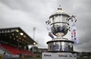 18 September 2022; A general view of the FAI Senior Cup before the Extra.ie FAI Cup Quarter-Final match between Derry City and Shamrock Rovers at The Ryan McBride Brandywell Stadium in Derry. Photo by Stephen McCarthy/Sportsfile