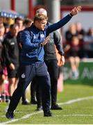 18 September 2022; Shelbourne manager Damien Duff issues instructions during the Extra.ie FAI Cup Quarter-Final match between Shelbourne and Bohemians at Tolka Park in Dublin. Photo by Tyler Miller/Sportsfile
