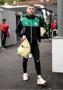18 September 2022; Jack Byrne of Shamrock Rovers arrives for the Extra.ie FAI Cup Quarter-Final match between Derry City and Shamrock Rovers at The Ryan McBride Brandywell Stadium in Derry. Photo by Stephen McCarthy/Sportsfile