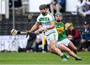 18 September 2022; Ronan Corcoran of Shamrocks Ballyhale in action against Richie Hennessy of Glenmore during the Kilkenny County Senior Club Hurling Championship Round 1 match between Shamrocks Ballyhale and Glenmore at UPMC Nowlan Park in Kilkenny. Photo by Piaras Ó Mídheach/Sportsfile