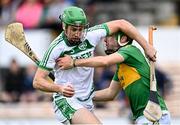 18 September 2022; Joey Holden of Shamrocks Ballyhale in action against Ethan Phelan of Glenmore during the Kilkenny County Senior Club Hurling Championship Round 1 match between Shamrocks Ballyhale and Glenmore at UPMC Nowlan Park in Kilkenny. Photo by Piaras Ó Mídheach/Sportsfile